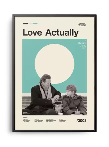 Mid-century modern Love Actually movie poster