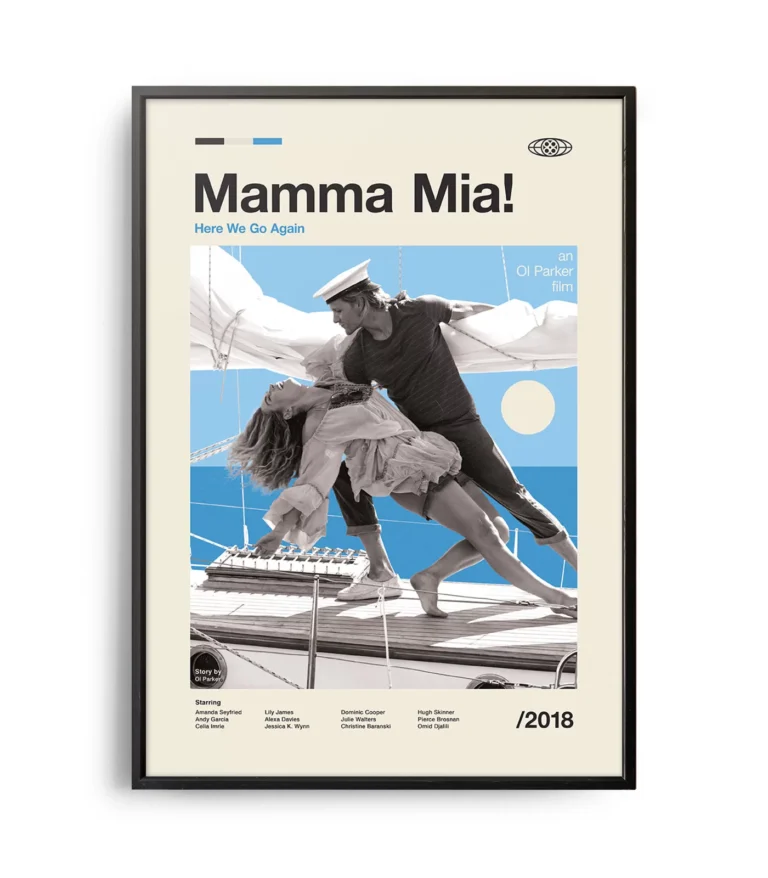 Mid-century modern Mamma Mia! movie poster