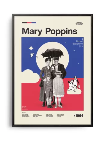 Mid-century modern Mary Poppins movie poster