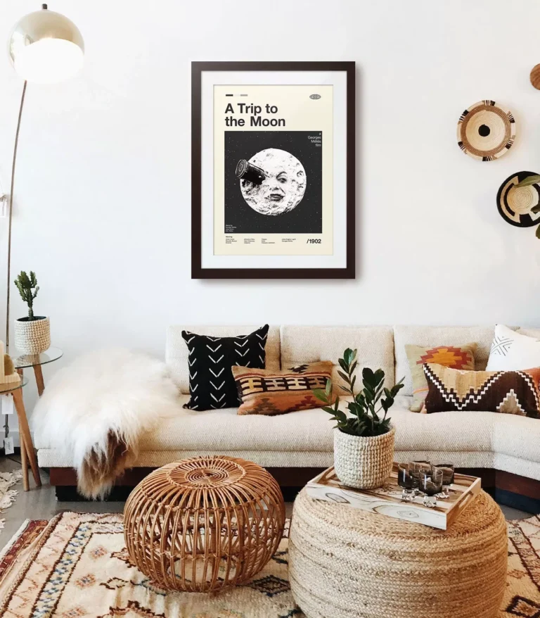 Mid-century modern A Trip to the Moon movie poster