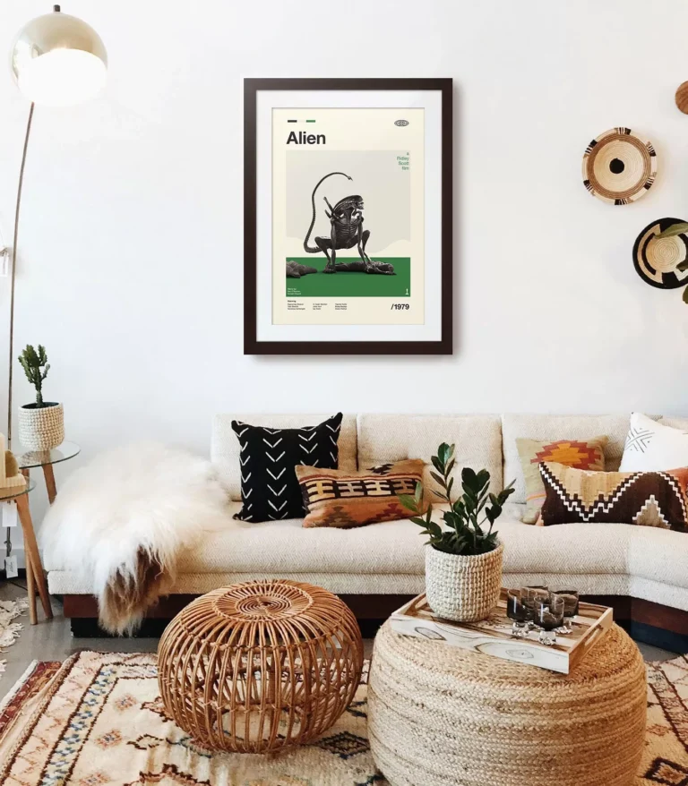 Mid-century modern Alien movie poster