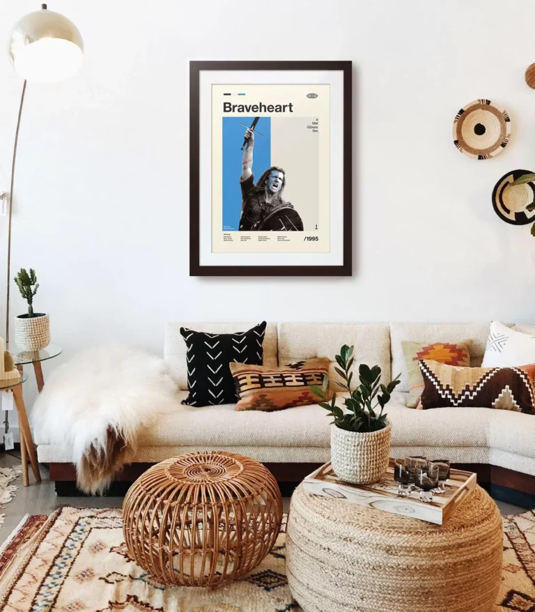 Mid-century modern Braveheart movie poster
