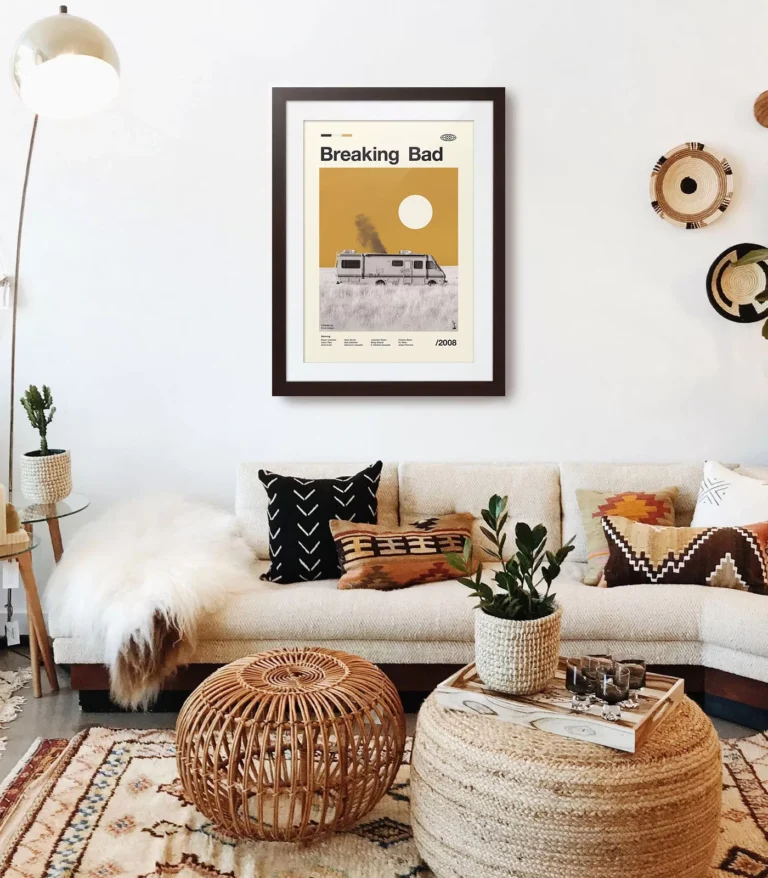 Mid-century modern Breaking Bad TV series poster