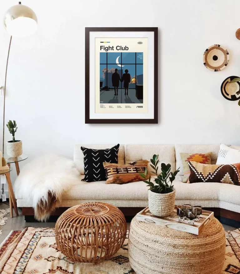 Mid-century modern Fight Club movie poster