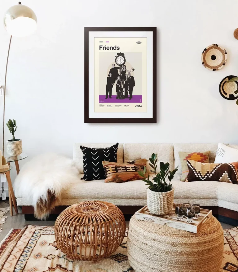 Mid-century modern Friends TV series poster
