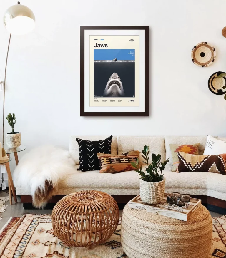 Mid-century modern Jaws movie poster