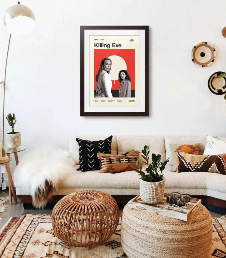Mid-century modern Killing Eve TV series poster
