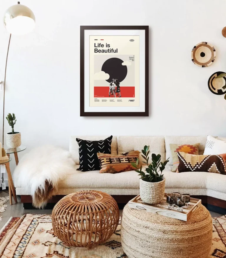 Mid-century modern Life is Beautiful movie poster