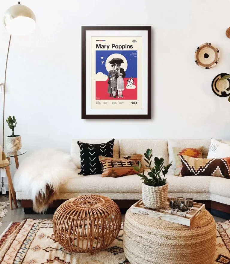 Mid-century modern Mary Poppins movie poster