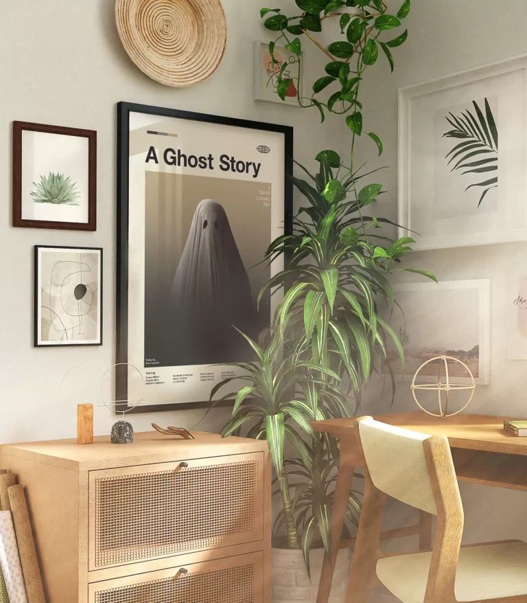 Mid-century modern A Ghost Story movie poster