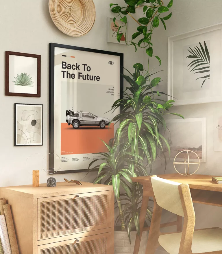 Mid-century modern Back to the Future movie poster