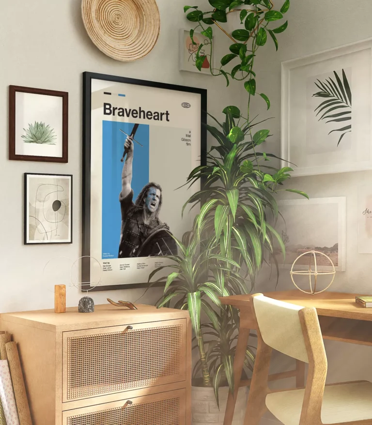 Mid-century modern Braveheart movie poster