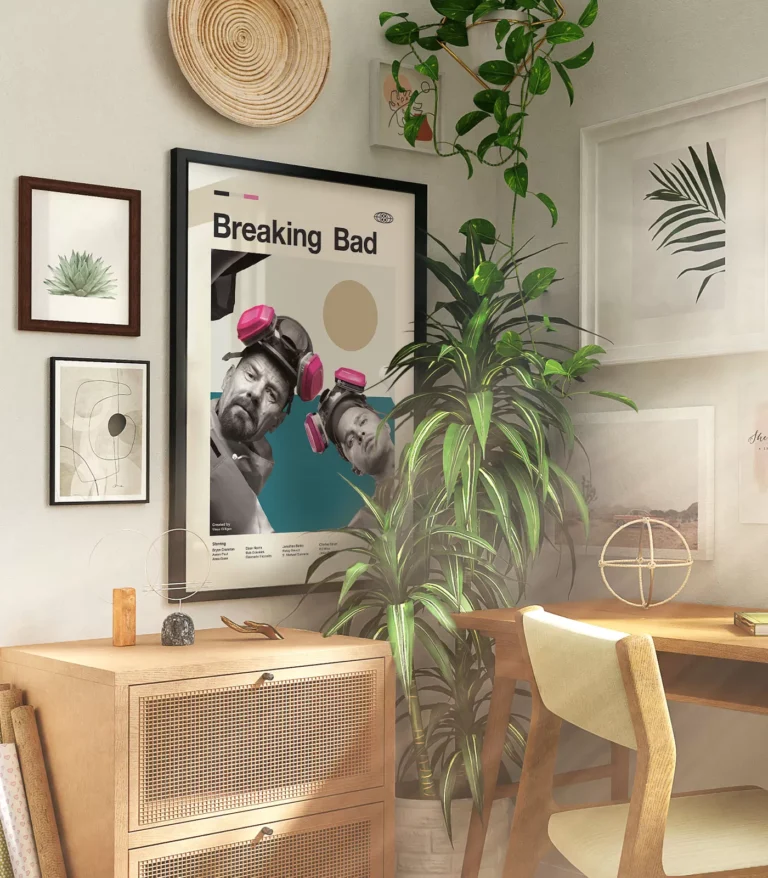 Mid-century modern Breaking Bad TV series poster
