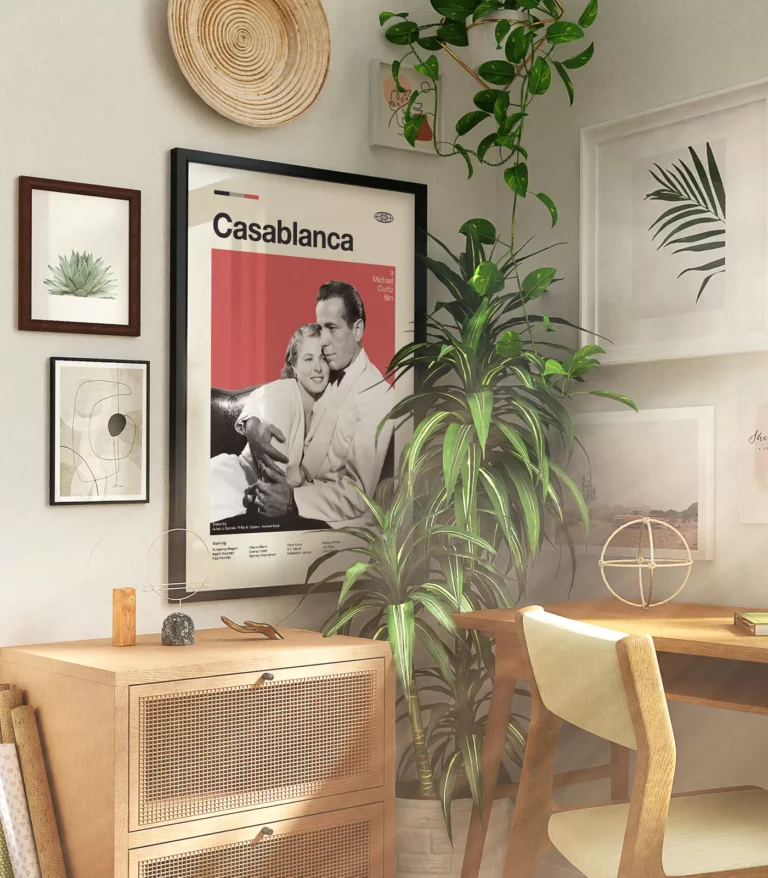 Mid-century modern Casablanca movie poster