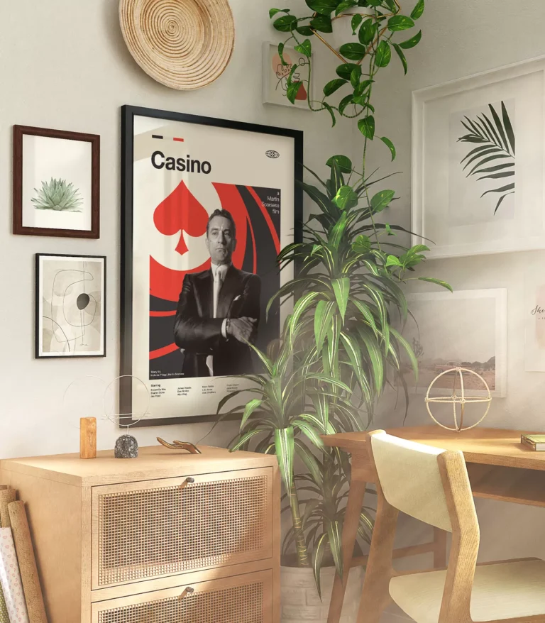 Mid-century modern Casino movie poster