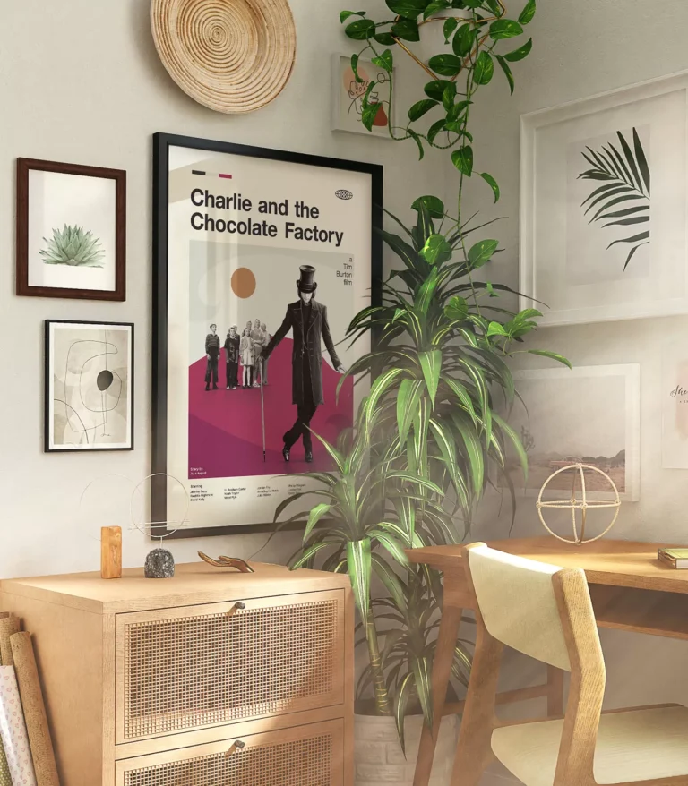 Mid-century modern Charlie and the Chocolate Factory movie poster