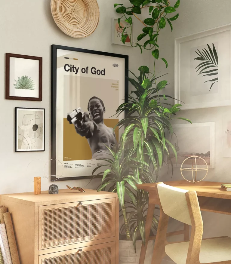 Mid-century modern City of God movie poster