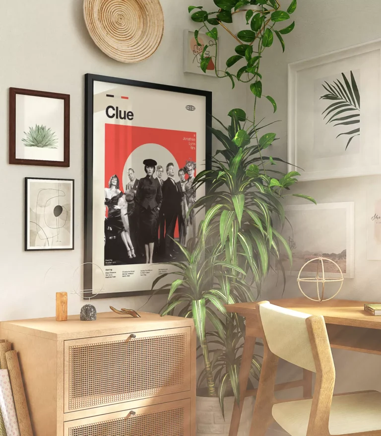 Mid-century modern Clue movie poster