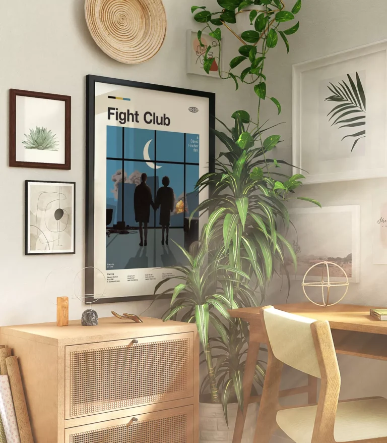 Mid-century modern Fight Club movie poster