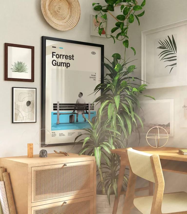 Mid-century modern Forrest Gump movie poster