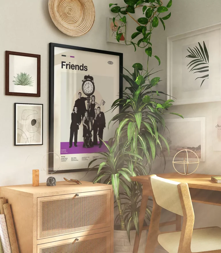 Mid-century modern Friends TV series poster