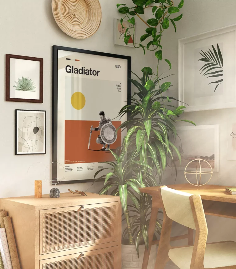 Mid-century modern Gladiator movie poster