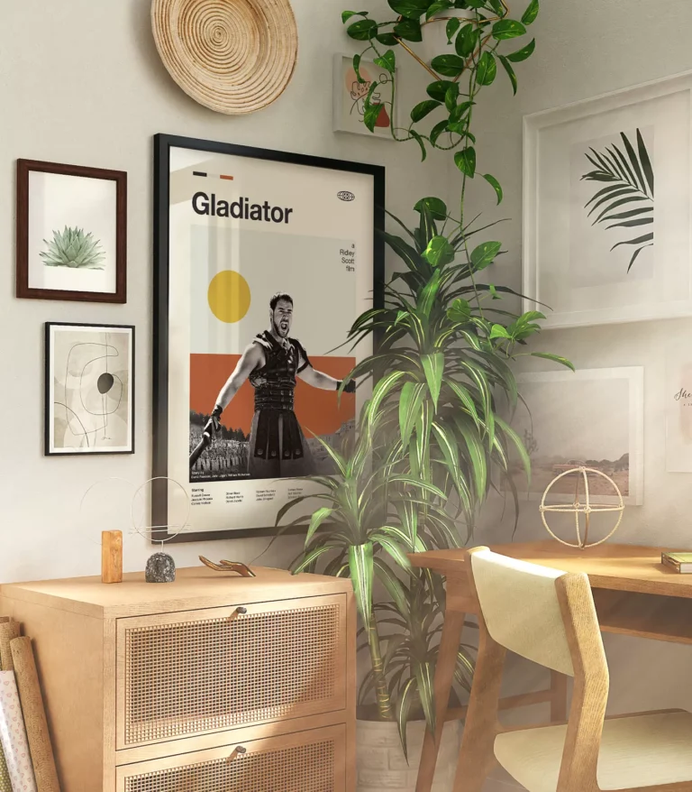 Mid-century modern Gladiator movie poster