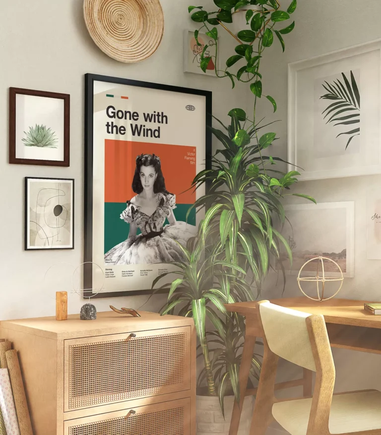 Mid-century modern Gone with the Wind movie poster