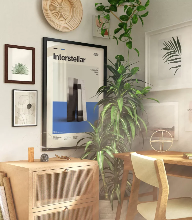 Mid-century modern Interstellar movie poster