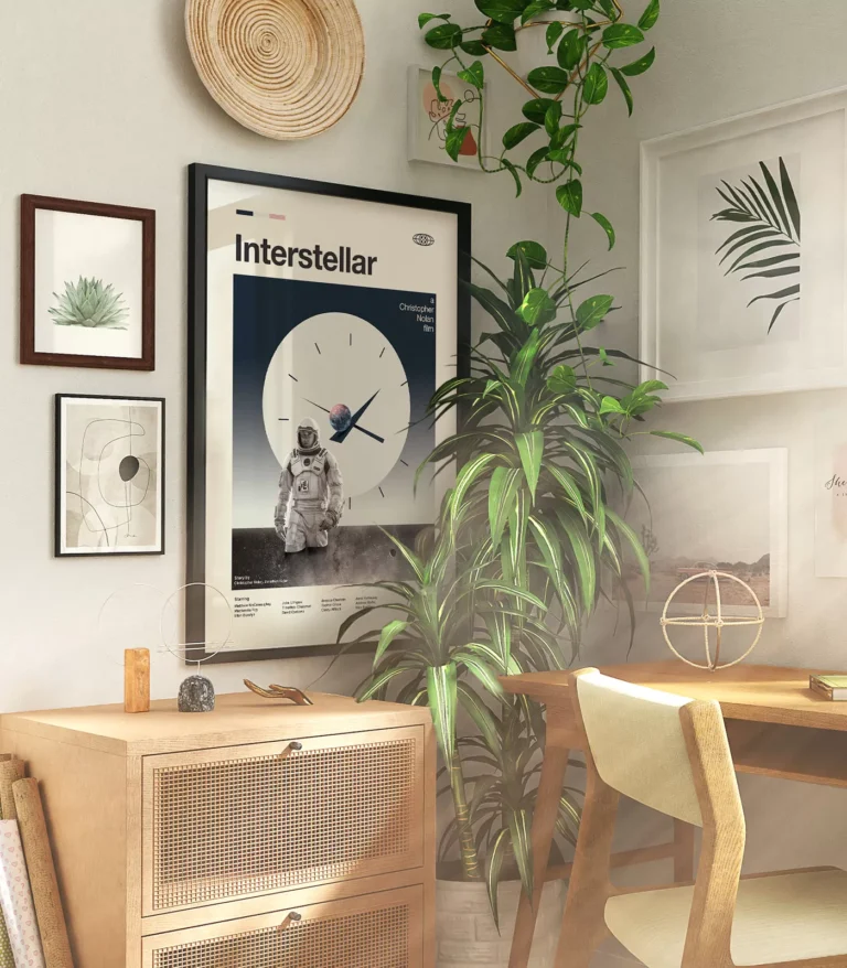 Mid-century modern Interstellar movie poster