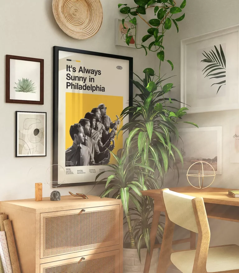 Mid-century modern It's Always Sunny in Philadelphia TV series poster