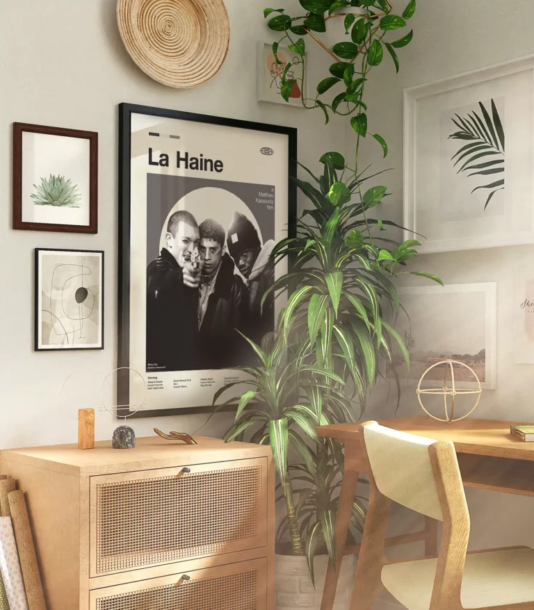 Mid-century modern La Haine movie poster