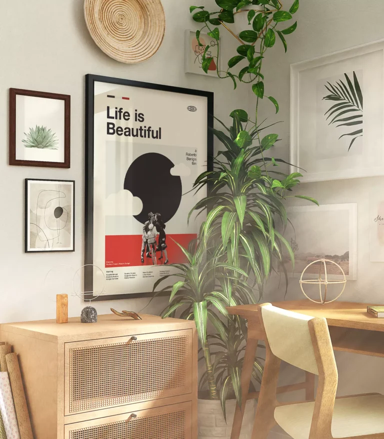 Mid-century modern Life is Beautiful movie poster