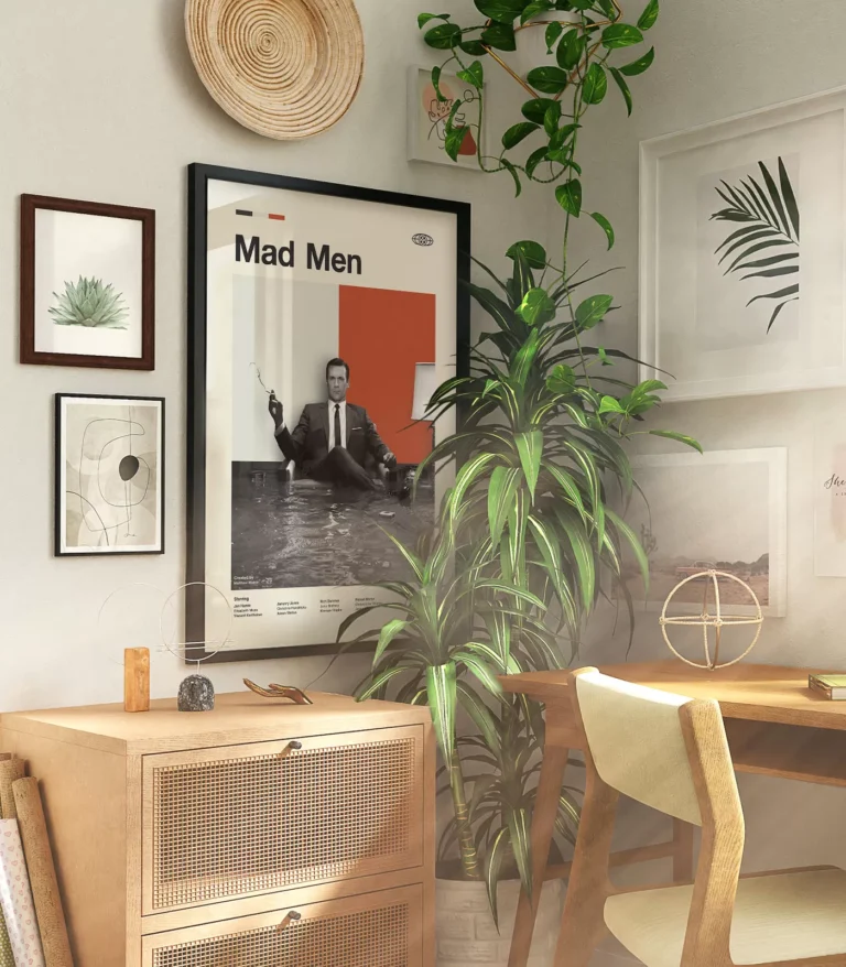 Mid-century modern Mad Men TV series poster