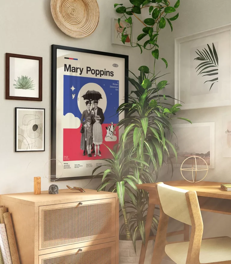 Mid-century modern Mary Poppins movie poster