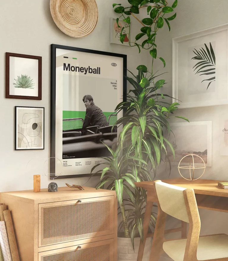 Mid-century modern Moneyball movie poster