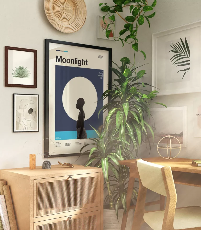 Mid-century modern Moonlight movie poster