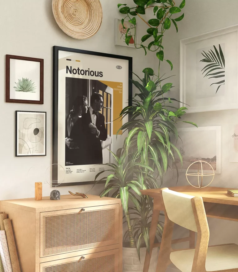 Mid-century modern Notorious movie poster