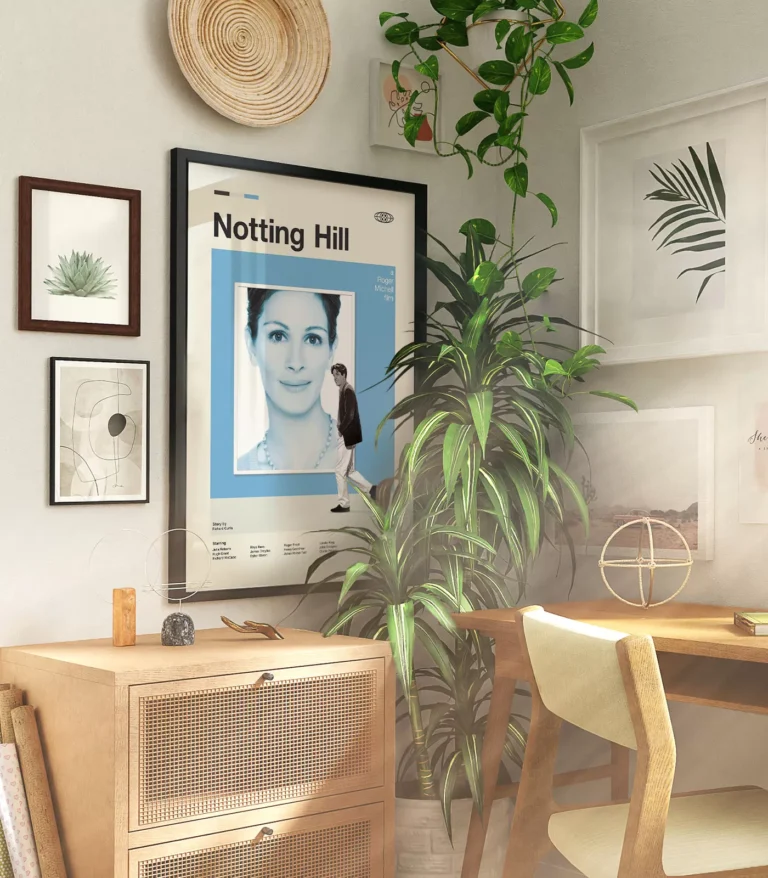 Mid-century modern Notting Hill movie poster