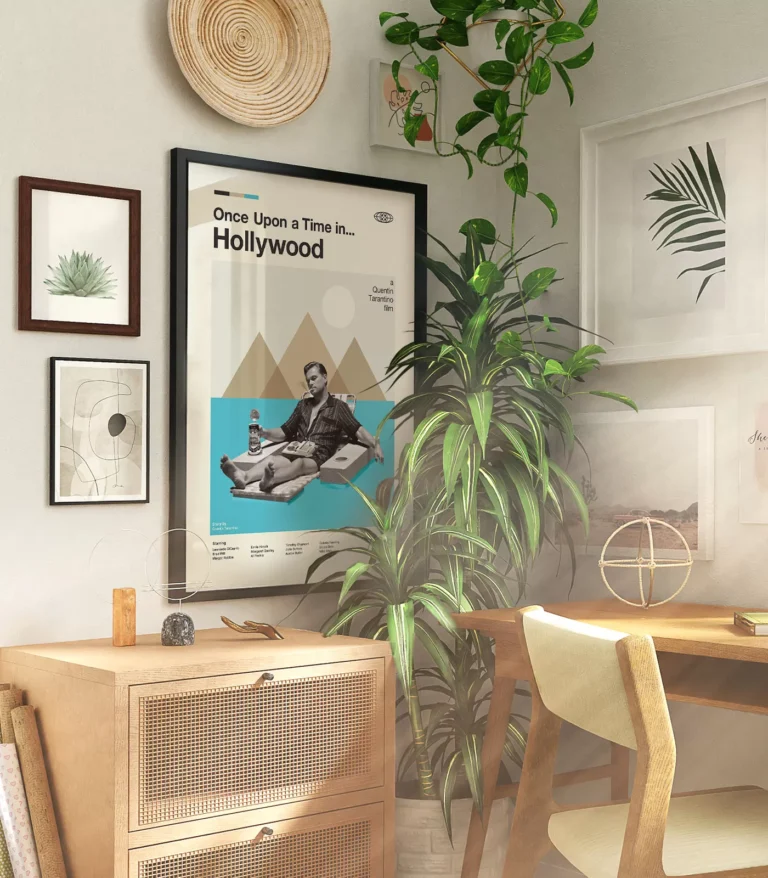 Mid-century modern Once Upon a Time... In Hollywood movie poster