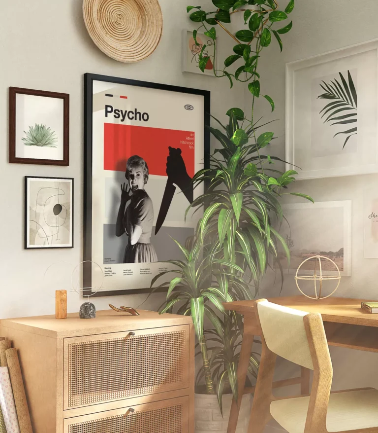 Mid-century modern Psycho movie poster