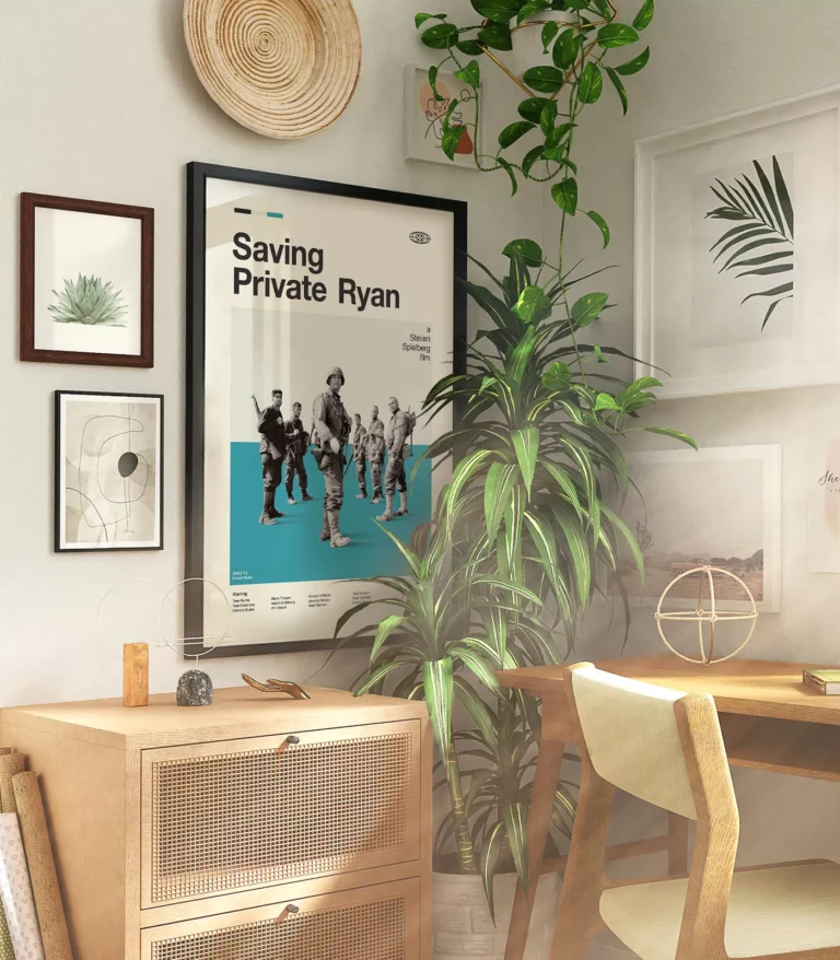 Mid-century modern Saving Private Ryan movie poster