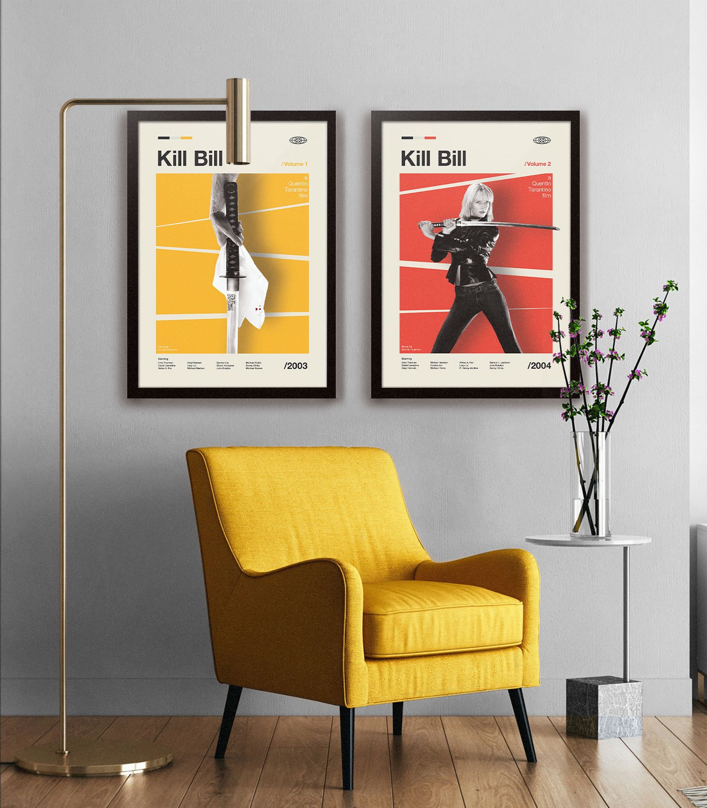 Mid-century modern Set of Kill Bill movie posters - Weekend Poster