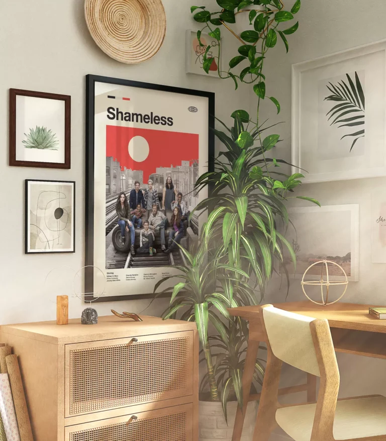 Mid-century modern Shameless TV series poster