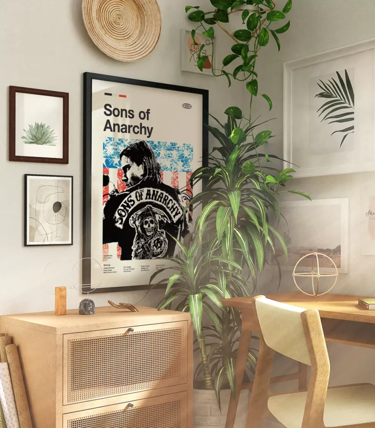 Mid-century modern Sons of Anarchy TV series poster