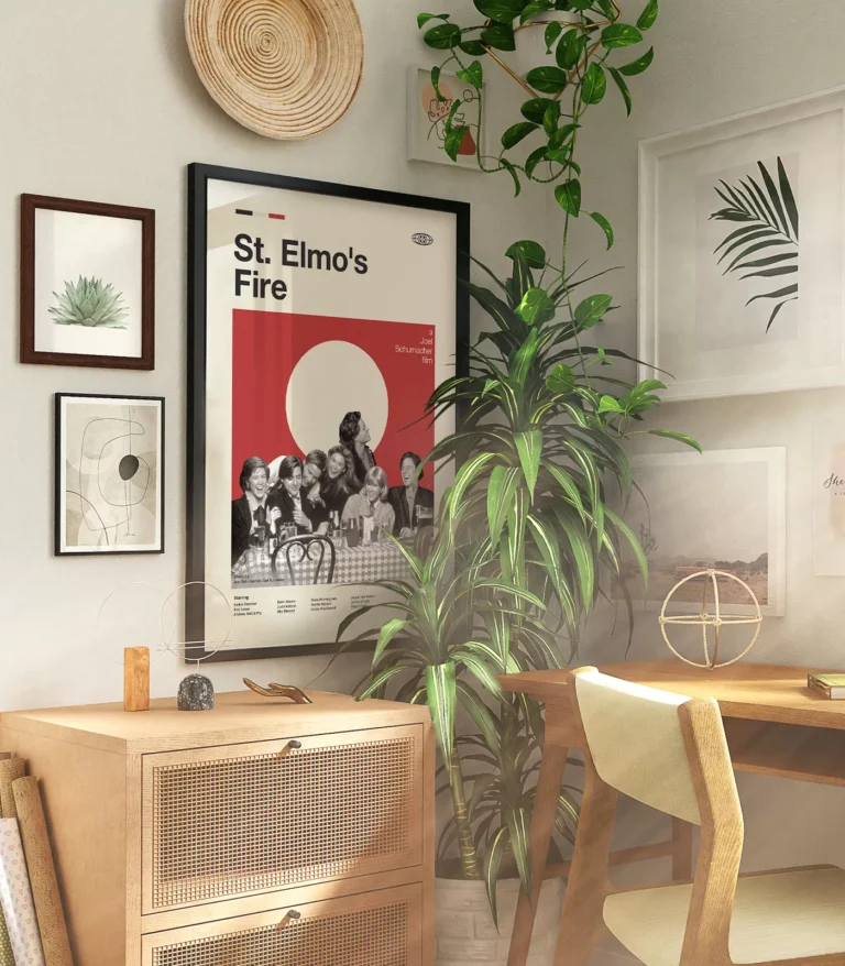 Mid-century modern St. Elmo's Fire movie poster