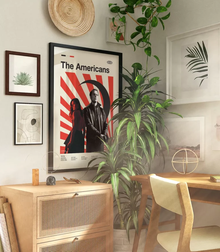 Mid-century modern The Americans TV series poster