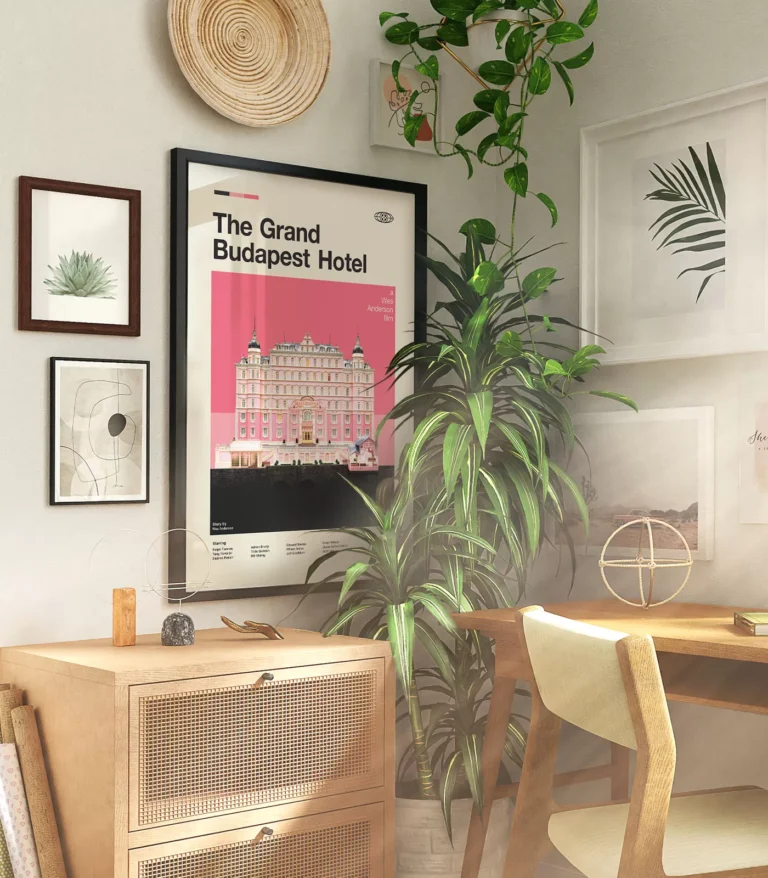 Mid-century modern The Grand Budapest Hotel movie poster