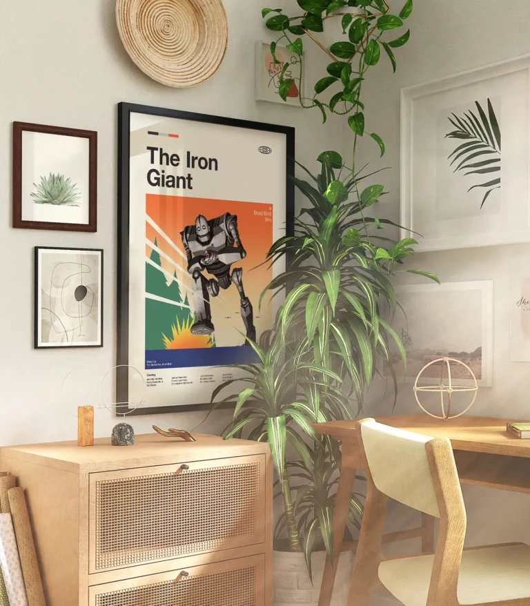 Mid-century modern The Iron Giant movie poster