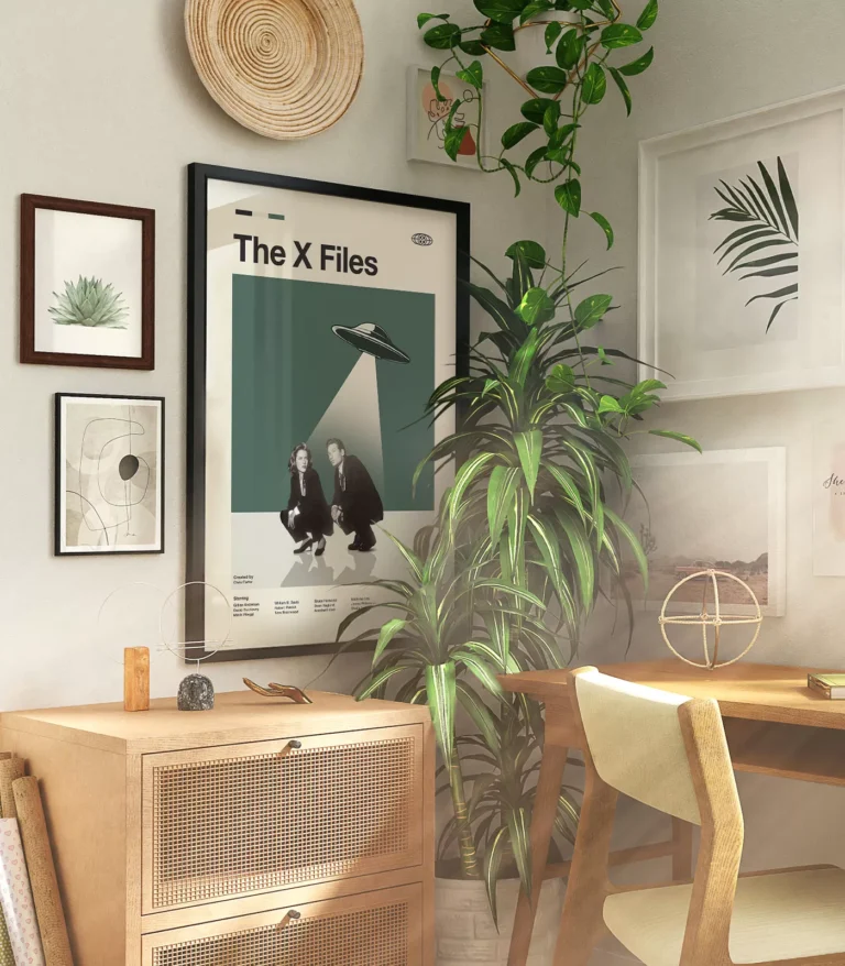 Mid-century modern The X Files TV series poster